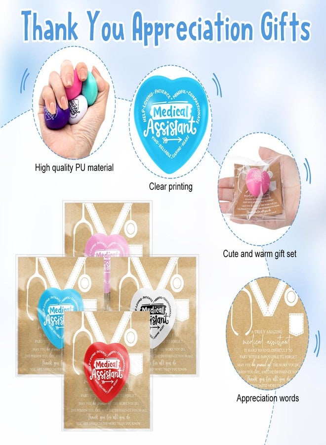 Arrowbash 20 Sets Valentine Medical Assistant Gifts Bulk 2025 Heart Stress Balls Ma Appreciation Gifts for Women Inspirational Squeeze Ball for Medical Assistant Coworker Team Birthday Party Gift - Image 3